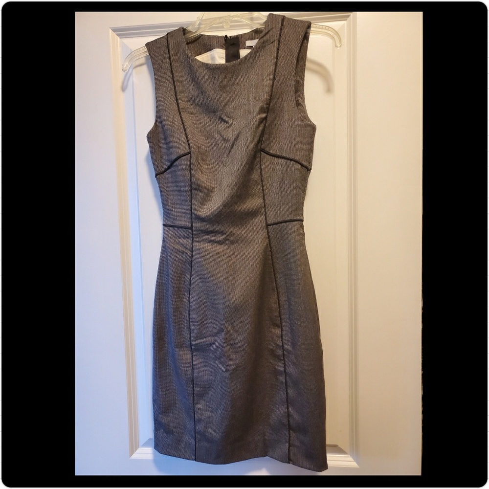 NWT Dark charcoal gray fitted pencil dress -SIZE 2